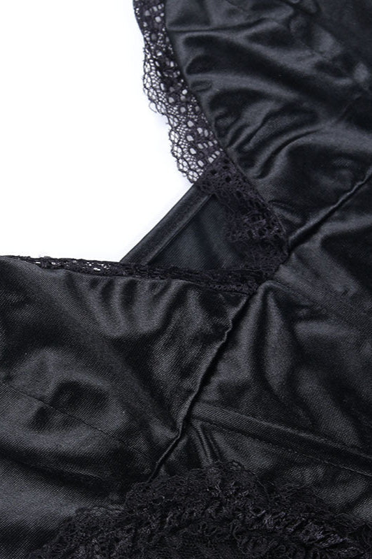 Lace V-Neck Halter Waist-Cinching Cutout Mini Party Dress - Image 8