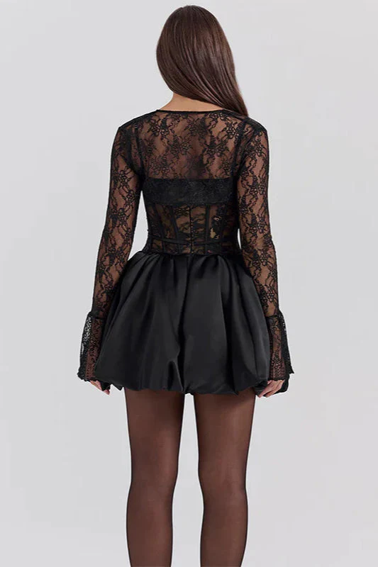 Lace Backless A-Line Slim Fit  Party Dress - Image 5