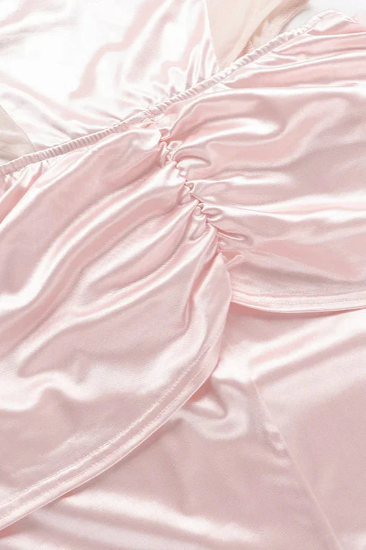 Satin Cut-Out Bustier Bodycon Party Dress - Image 9