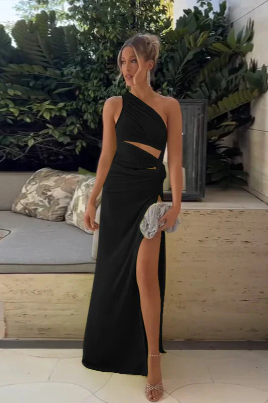Elegant Sexy Asymmetrical Shoulder Party Dress - Image 7
