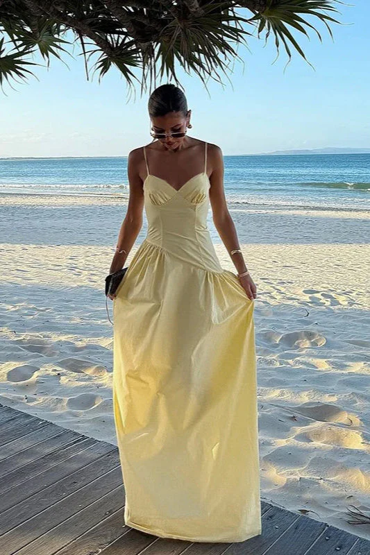 A-Line Strap Dress Slim Fit Maxi Dress - Image 2