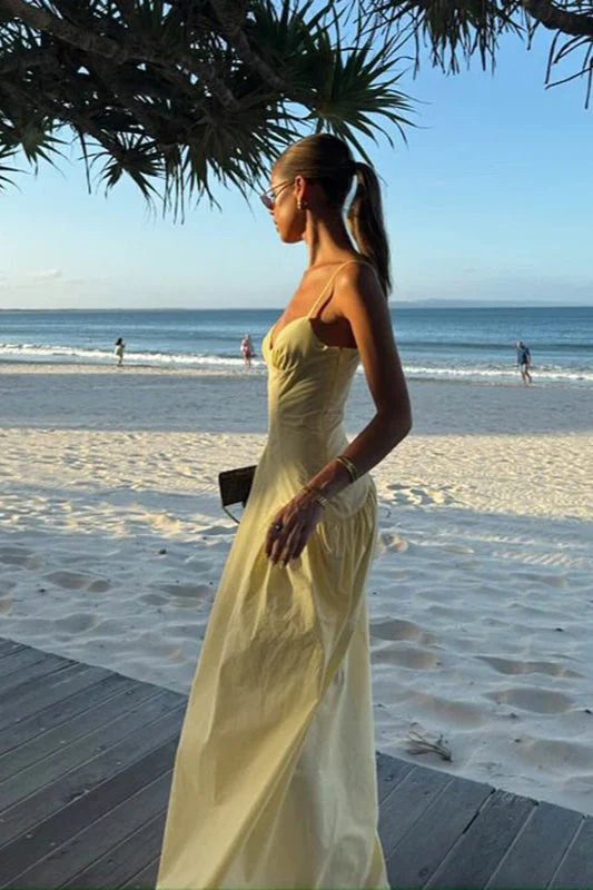 A-Line Strap Dress Slim Fit Maxi Dress - Image 4