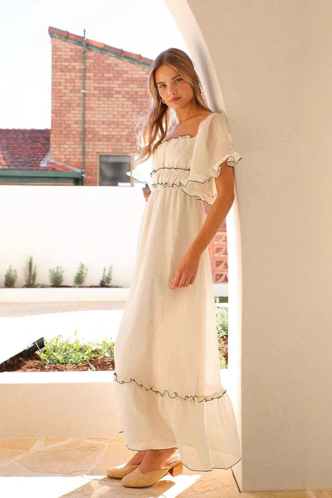 Summer Fairy Ruched Maxi Dress - Image 4