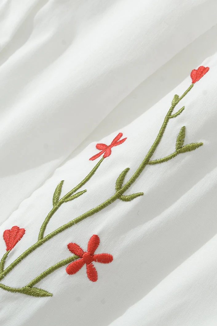 Fitted Embroidered Boho Dress - Image 5