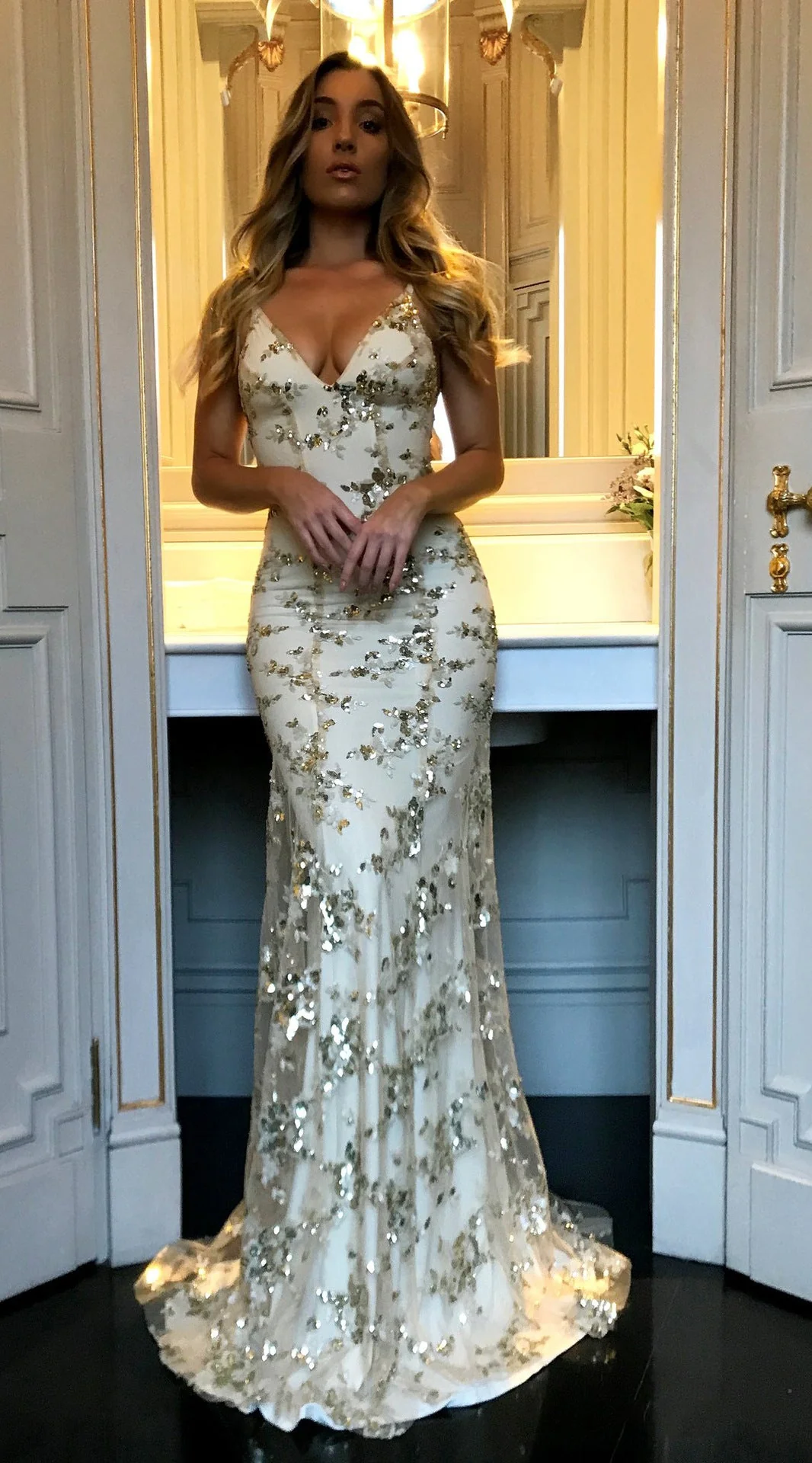 Sequin Backless V-Neck Strappy Tie Dress Party Dress - Image 13