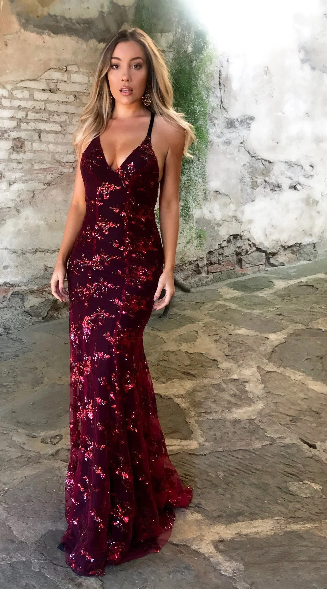 Sequin Backless V-Neck Strappy Tie Dress Party Dress - Image 9