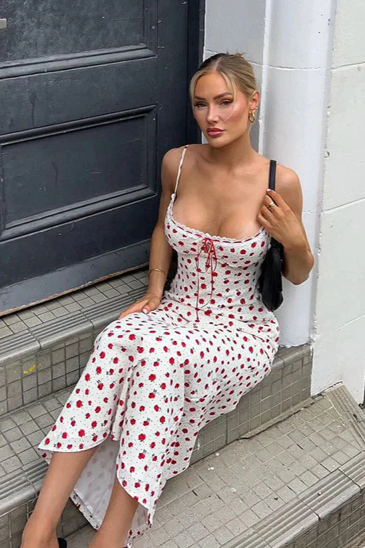 Floral Spaghetti Strap Slim Fit Maxi Dress - Image 2