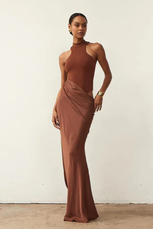 Chic Hollow Slim Spliced Pullover Maxi Dress - Image 2