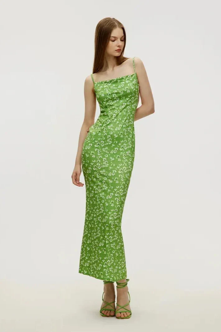 Cotton Floral Beach Print Suspender Maxi Dress - Image 11