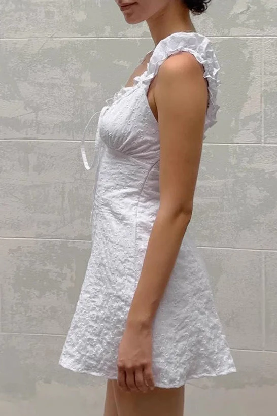 Short Sleeve Ruffled Boho Dress - Image 3