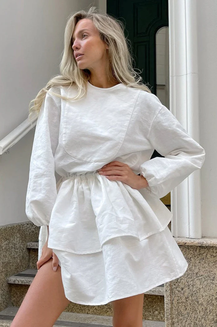 Double Layer Waisted Boho Dress - Image 2