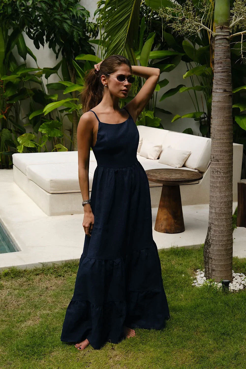 Strappy Tiered Maxi Boho Dress - Image 8