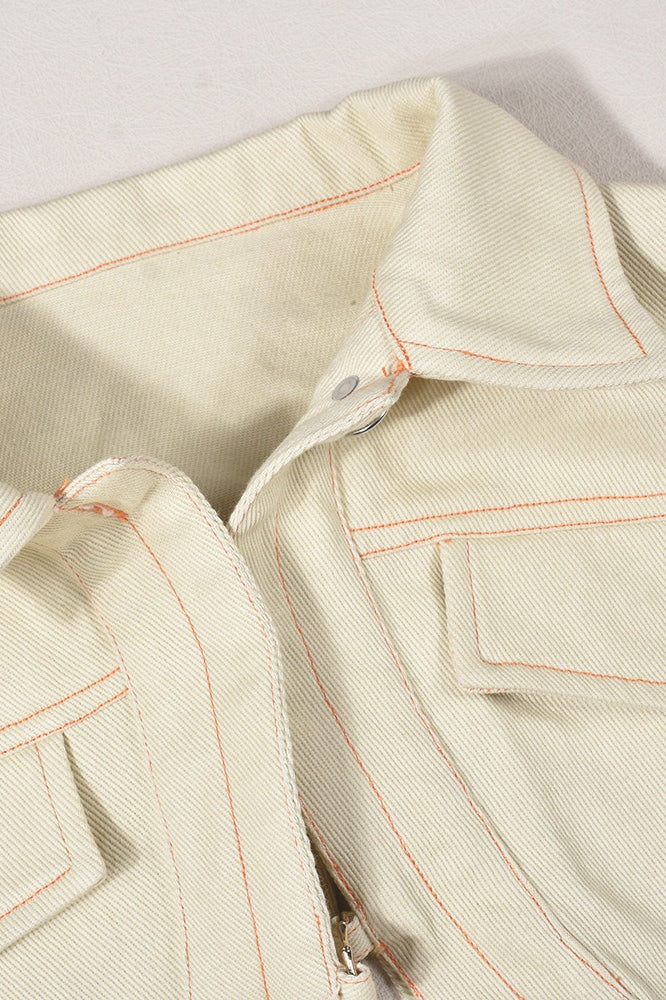 Casual Short Sleeve Collar Jacket - Image 4