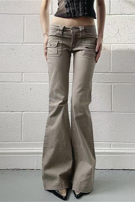 Slight Stretch Low Rise Flare Jeans - Image 2