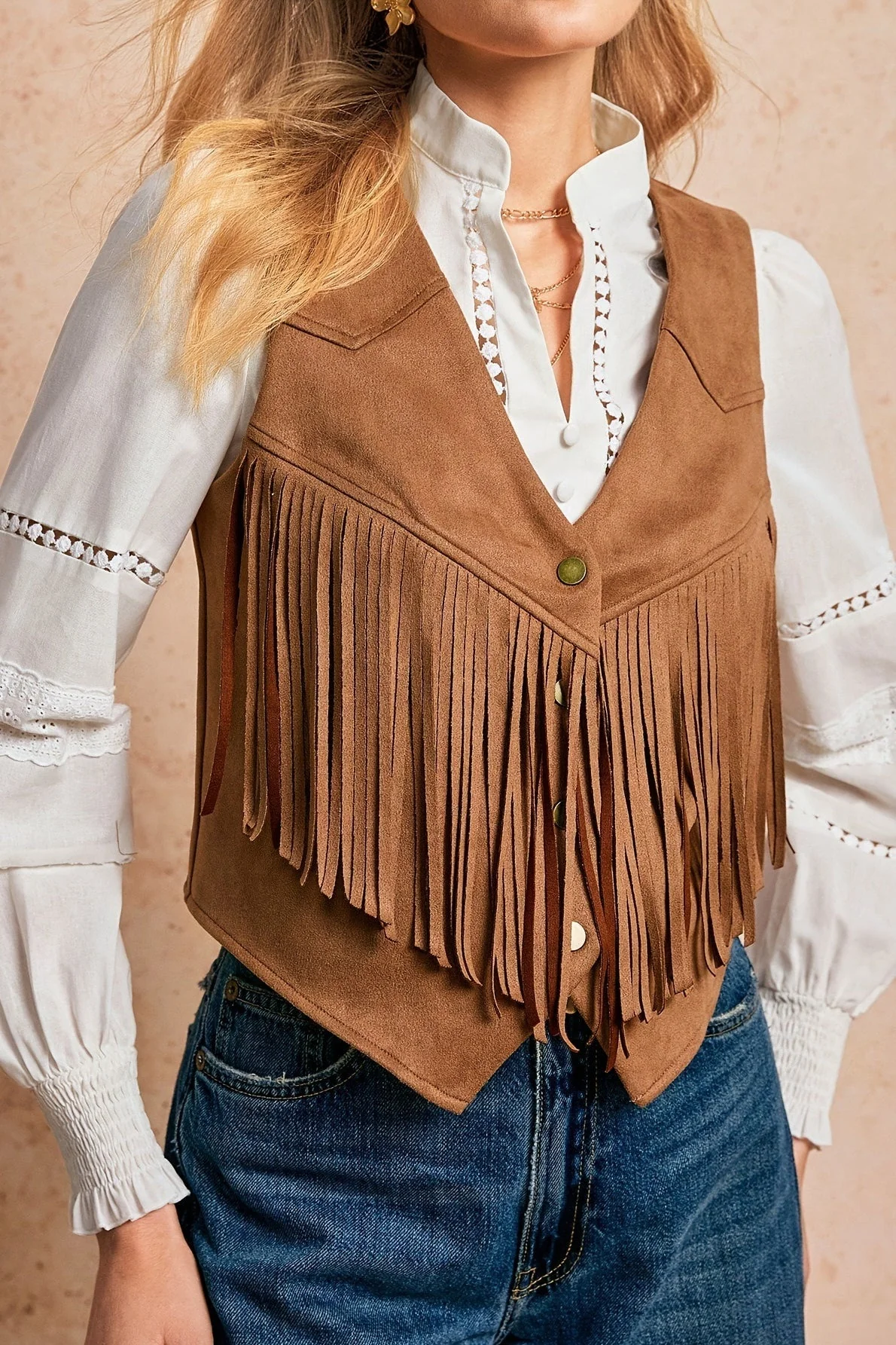 Vintage Suede Tassel Jacket - Image 2