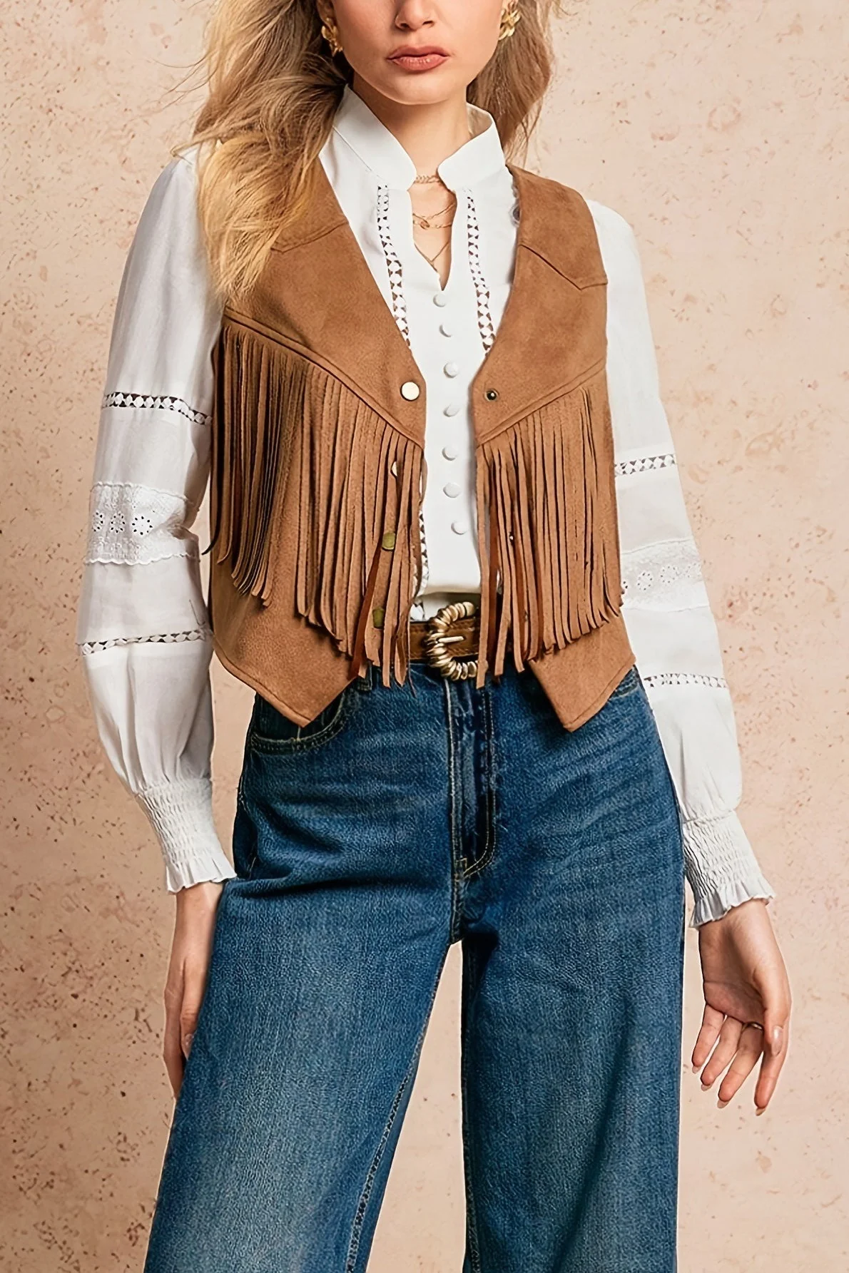 Vintage Suede Tassel Jacket - Image 4