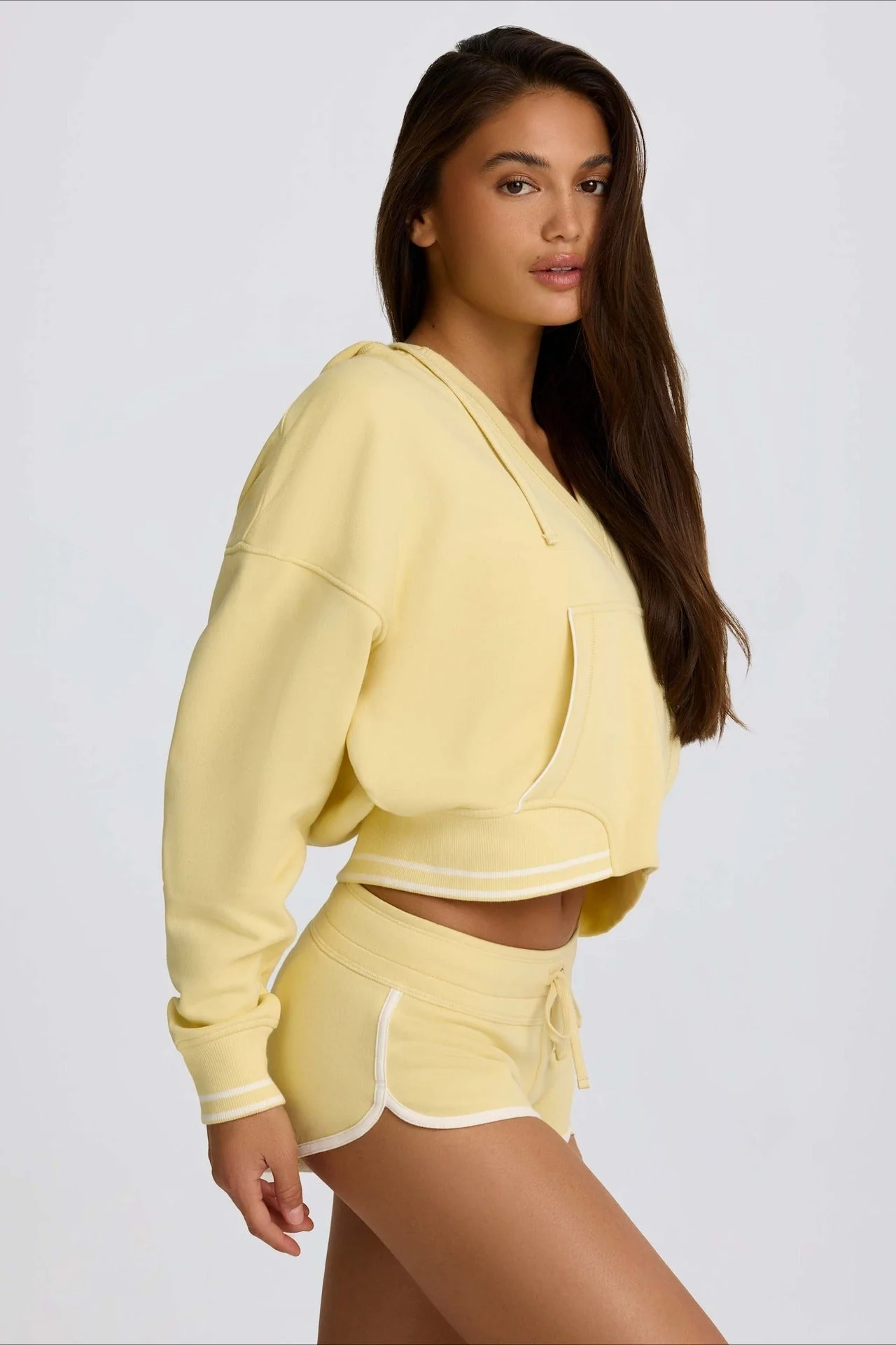 Casual V Neck Hoodie Pullover Hoodie - Image 4