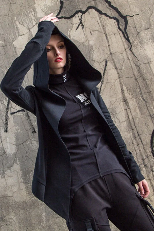 Dark Style Hooded Cardigan Hoodie - Image 2