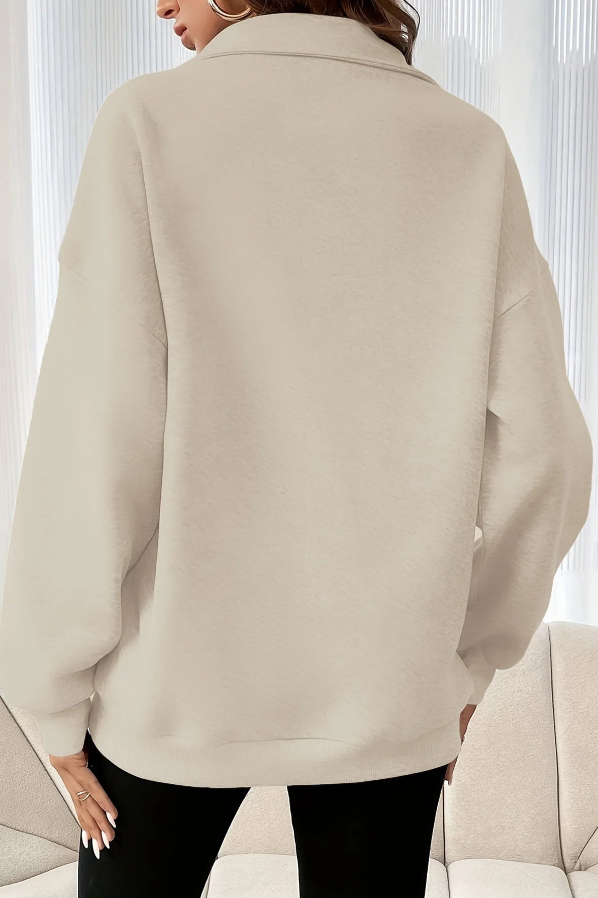 Casual Half Zip Pullover Sweatshirt - Image 10