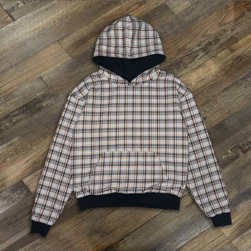 Street Style Reversible Plaid Hoodie - Image 2