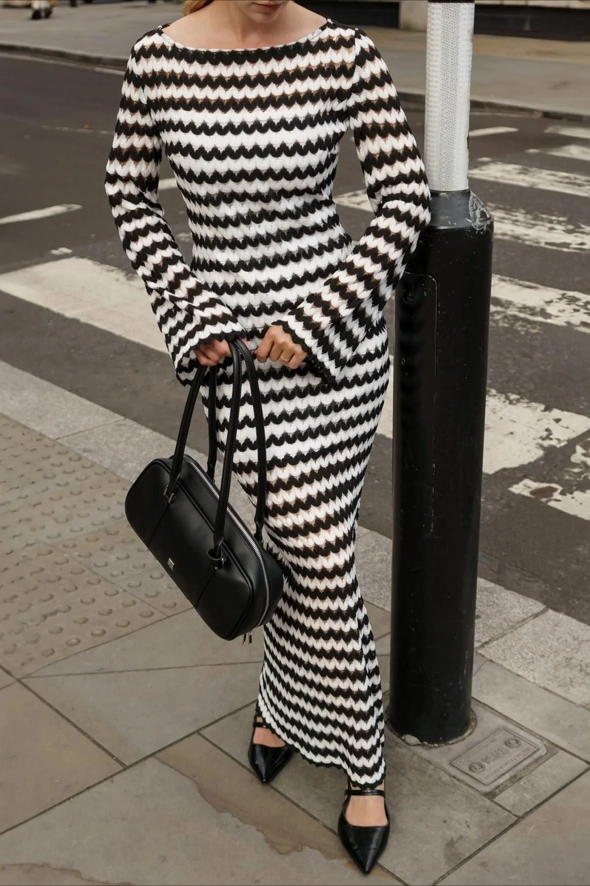 Colorblock Stripe Long Sleeve Maxi Dress - Image 2