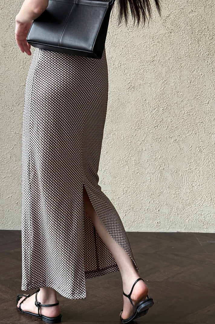 Sleeveless Checkered Bodycon Maxi Dress - Image 3