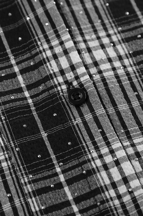 Vintage Style Plaid Casual Blouse - Image 5