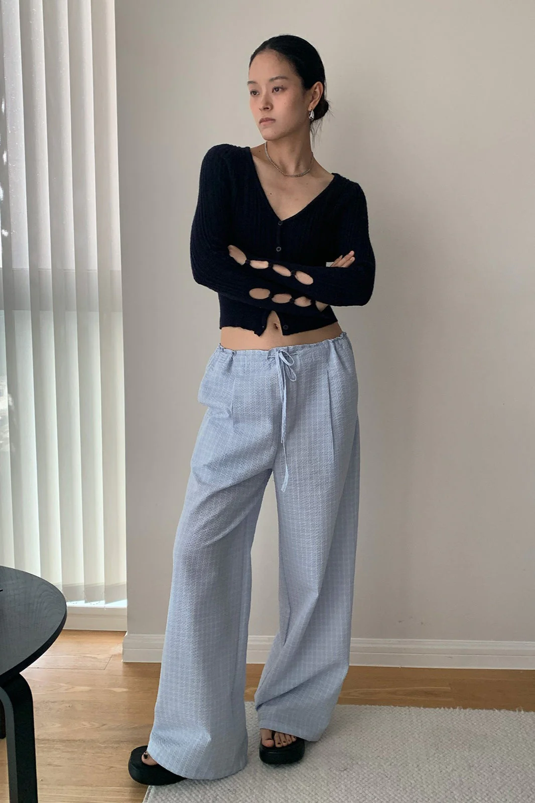 Loose Fit Checkered Casual Pants - Image 5