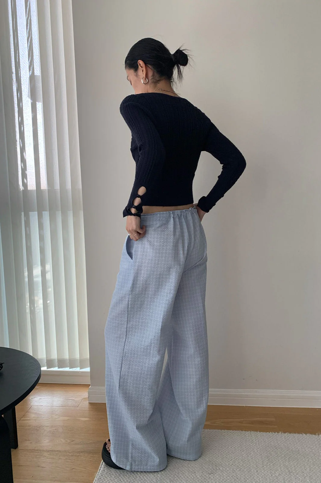 Loose Fit Checkered Casual Pants - Image 6