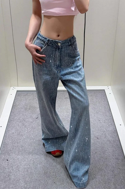 Rhinestone Embellished Denim Jeans - Image 2