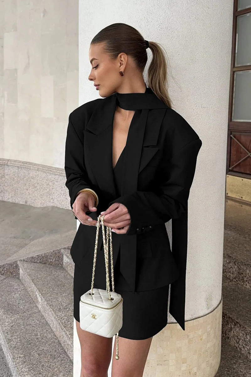 Cinched Waist Short Blazer - Image 5