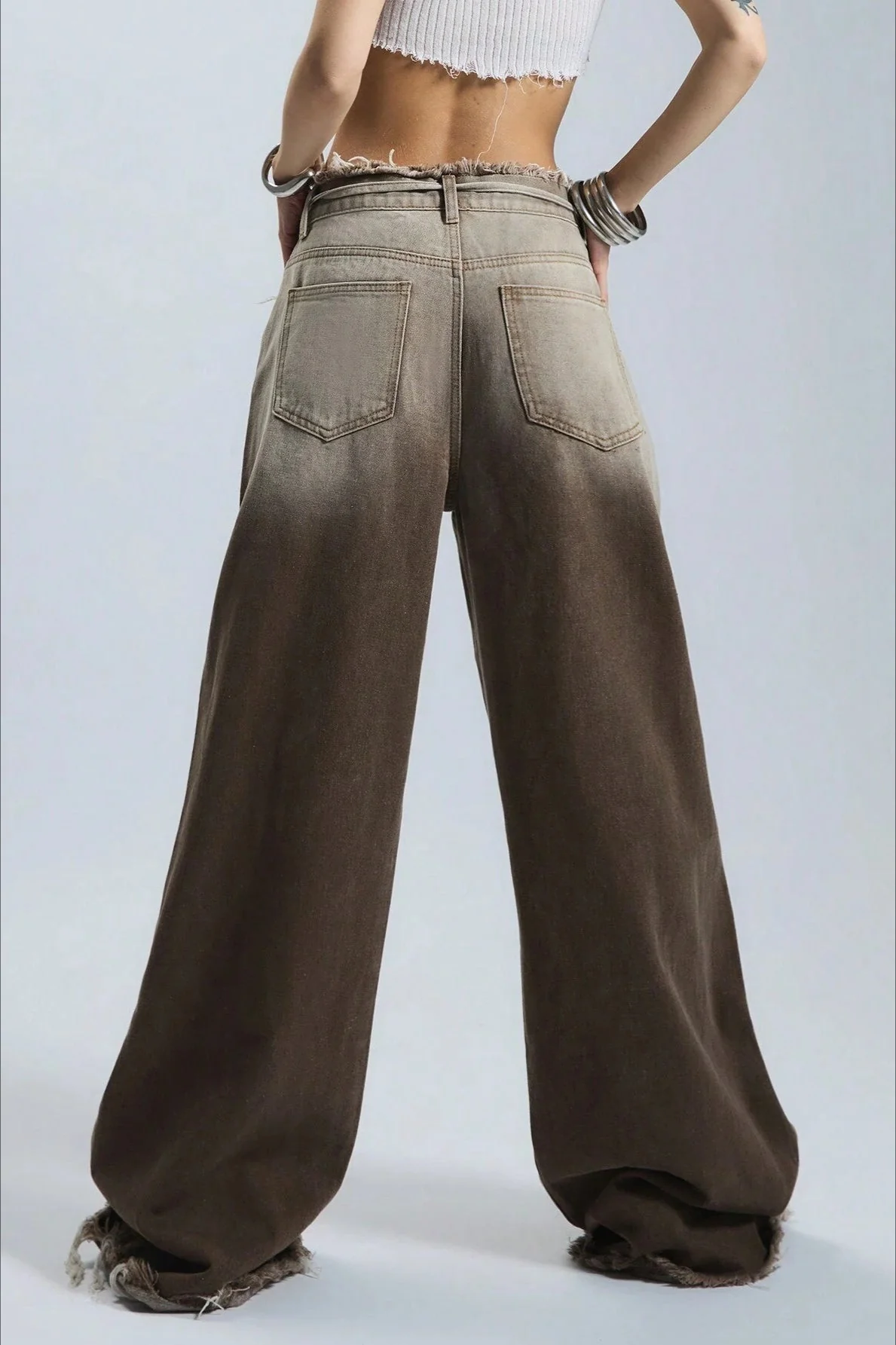 Ombre Low Rise Straight Leg Jeans - Image 3