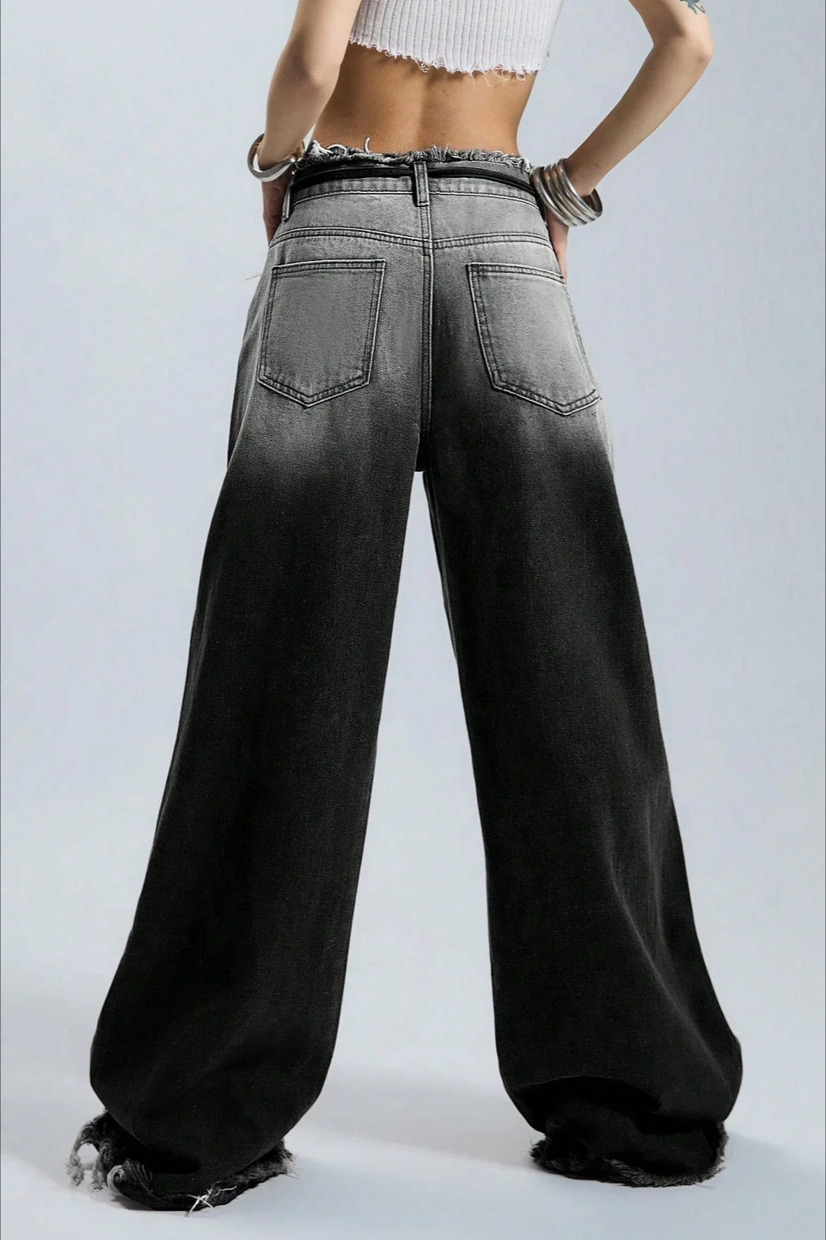 Ombre Low Rise Straight Leg Jeans - Image 7