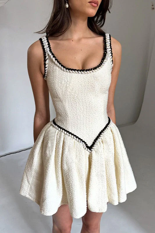 Spaghetti Strap Waist-Tie Elegant Mini Dress - Image 4