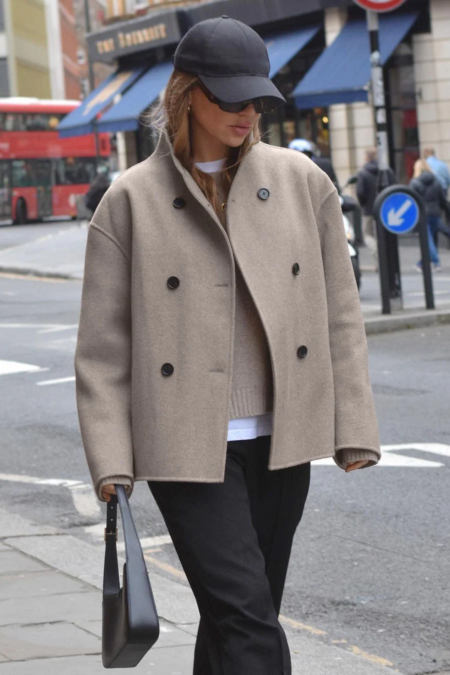 Vintage Style Woolen Office Coat - Image 2