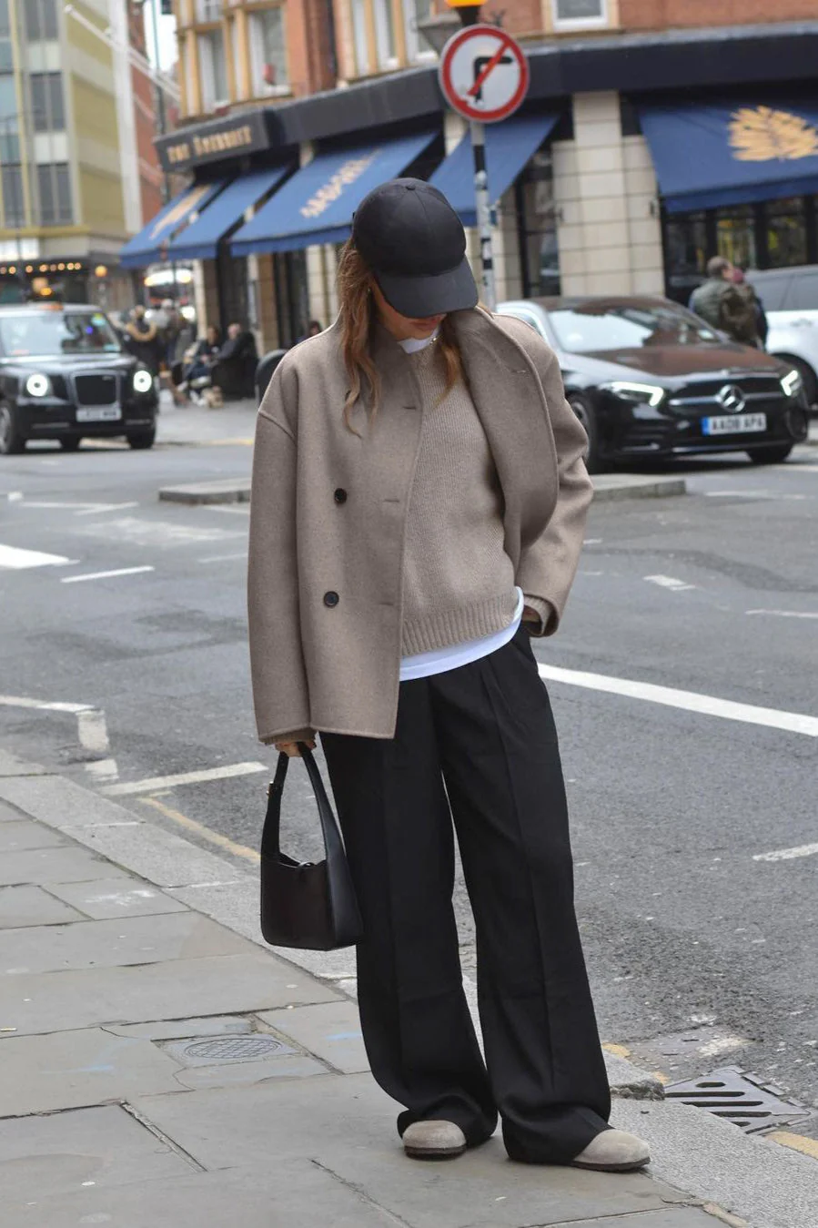Vintage Style Woolen Office Coat - Image 3