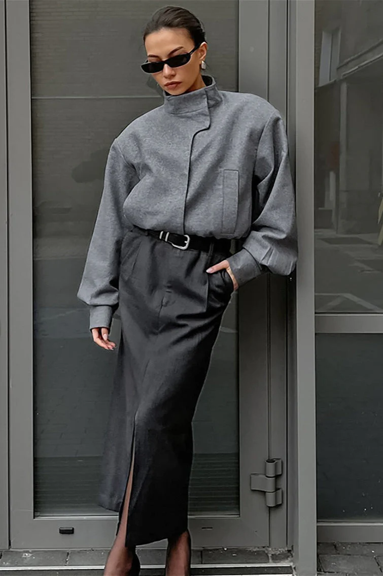 Fashion Short Wool Blend Coat - Image 2