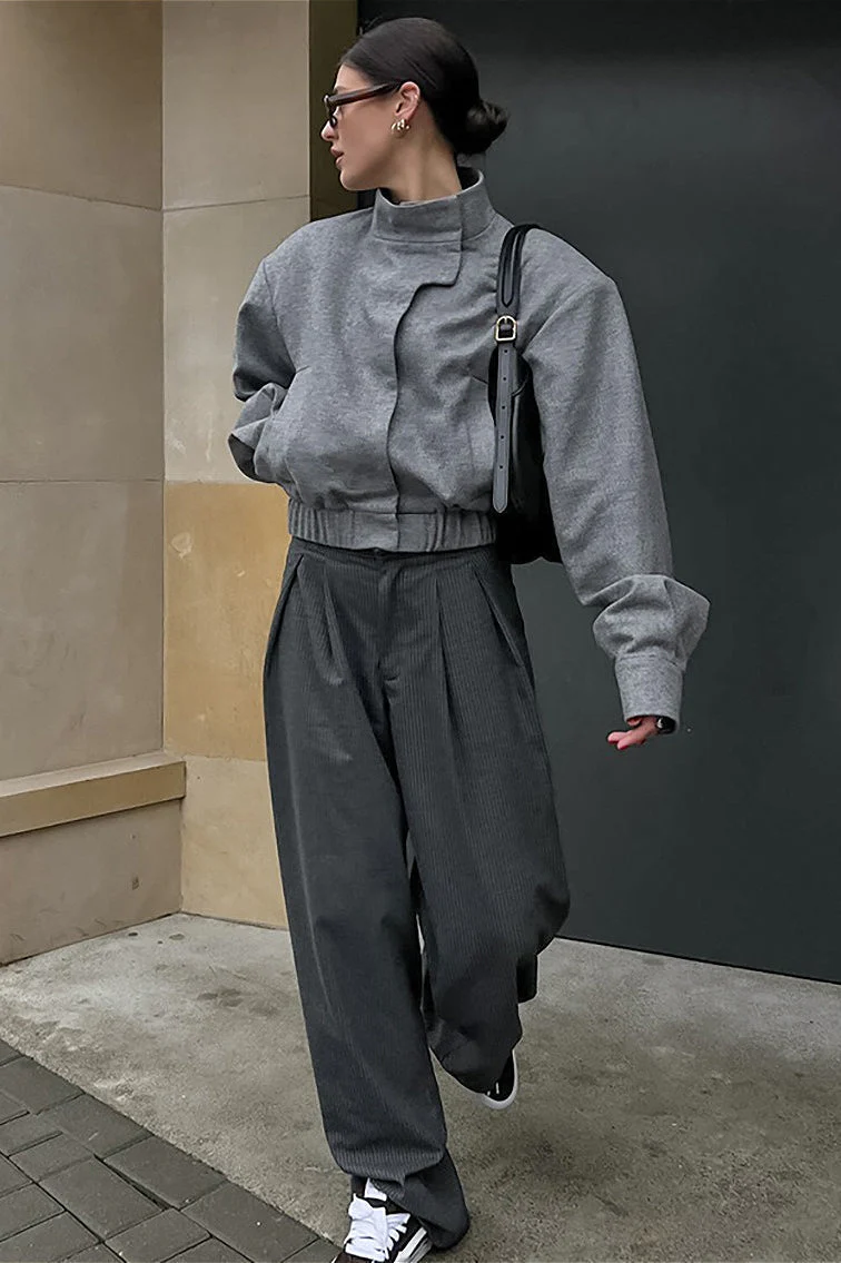 Fashion Short Wool Blend Coat - Image 3