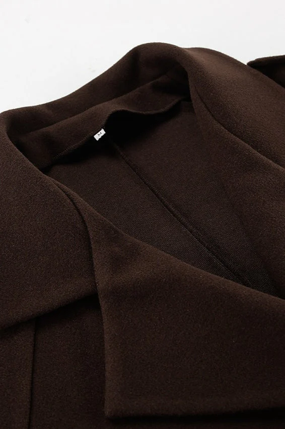 Double Breasted Wool Blend Coat - Image 4