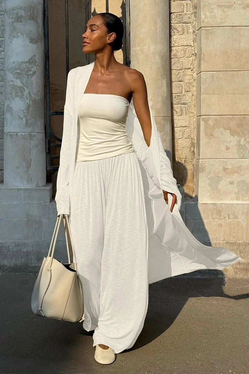 Casual Long Cardigan with Lantern Pants Two Piece Pants Set - Image 6