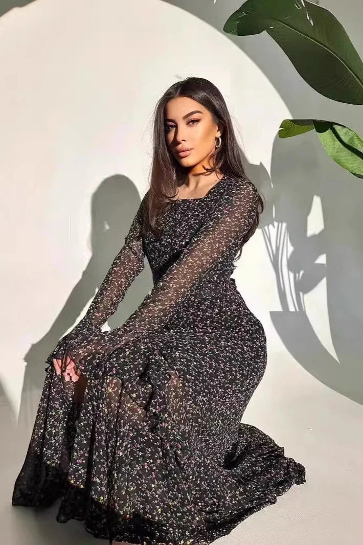 Floral Print Trendy Casual Maxi Dress - Image 3