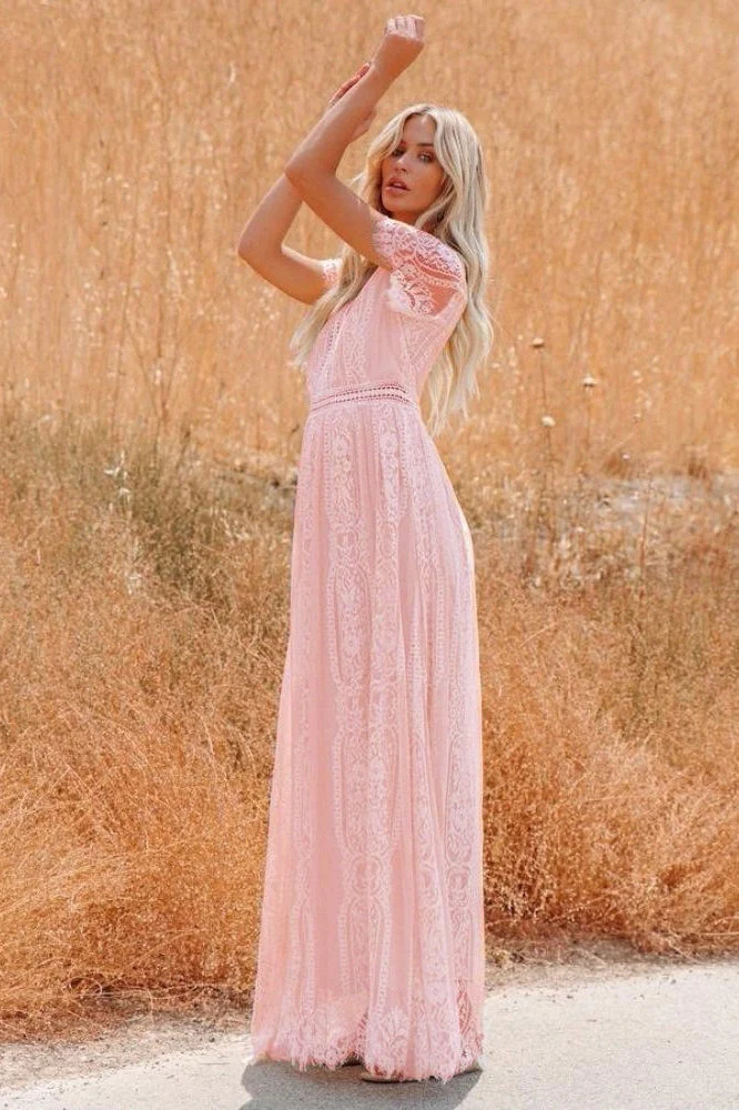 Sheer V Neck Bodycon Maxi Dress - Image 6