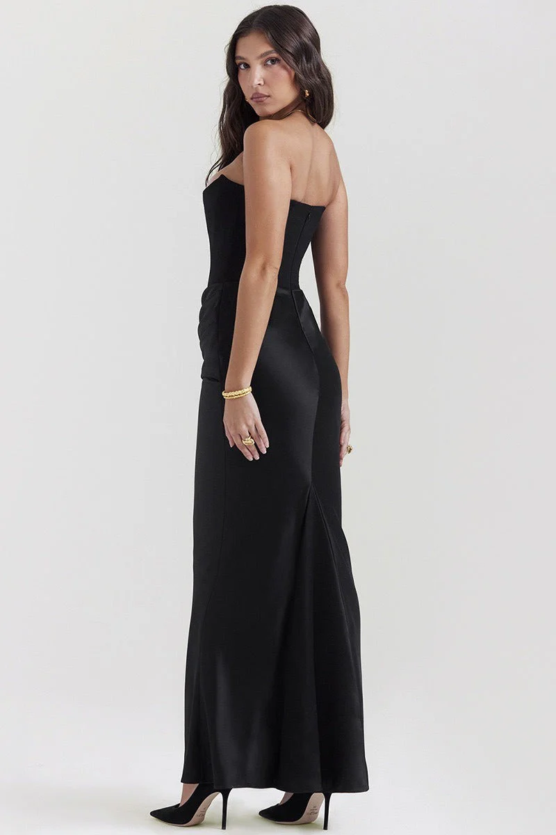 Strapless Boned Corset Bodycon Maxi Dress - Image 11