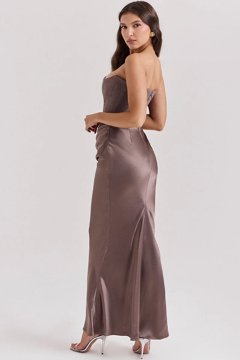 Strapless Boned Corset Bodycon Maxi Dress - Image 13