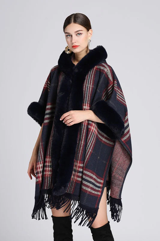 Plus Size Hooded Wool Cape Coat - Image 2