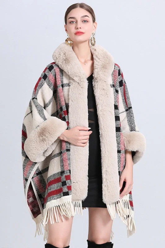 Plus Size Hooded Wool Cape Coat - Image 5