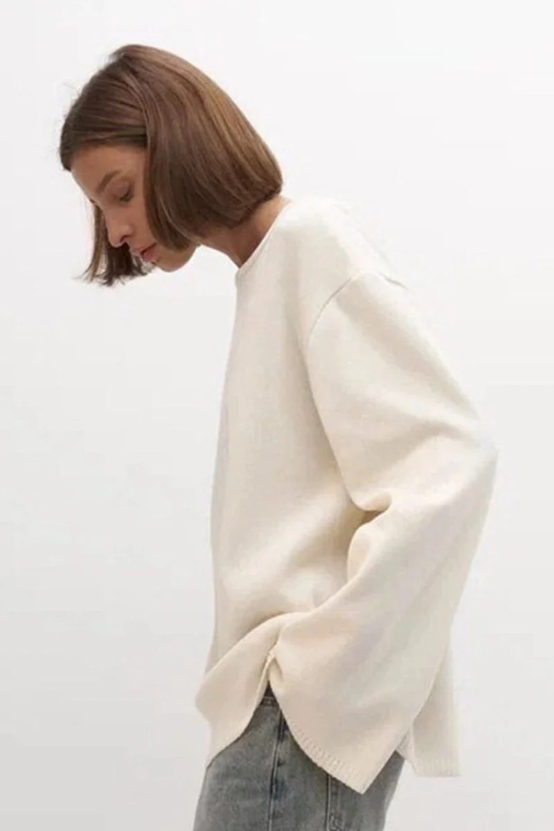 Backless Loose Fit Knit Blouse - Image 6