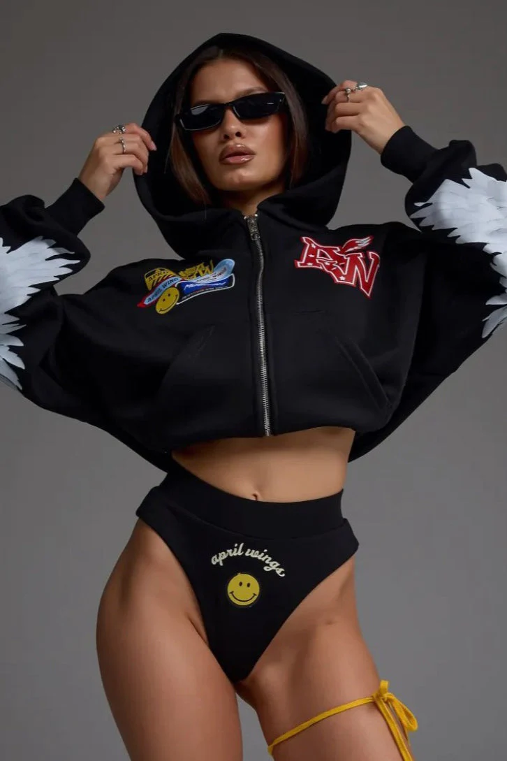 Motorcycle Graphic Zip Up Hoodie - Image 6