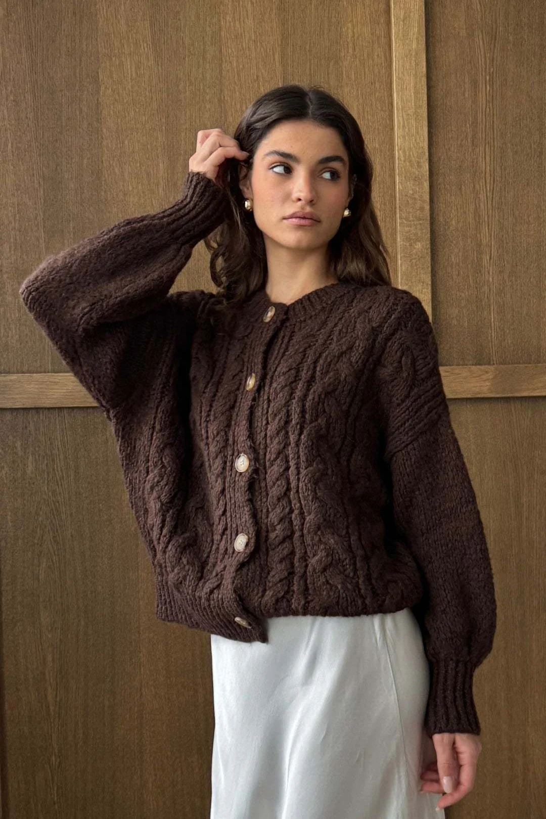 Vintage Cable Knit Crewneck Sweater - Image 10