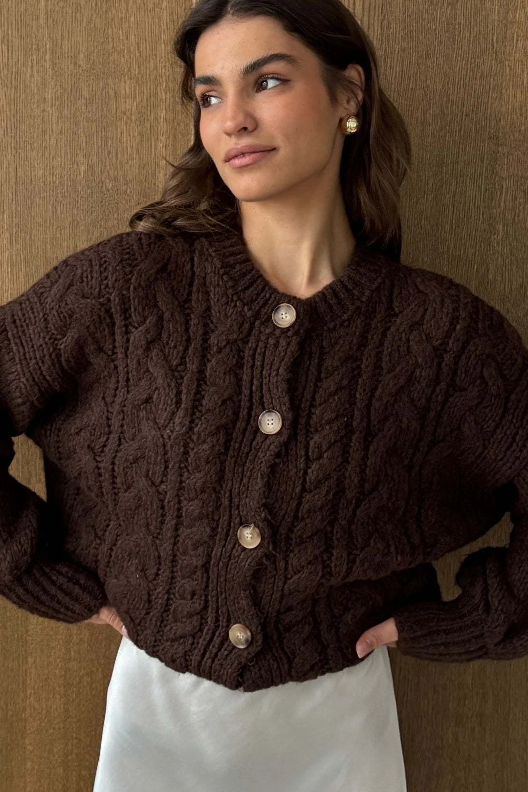 Vintage Cable Knit Crewneck Sweater - Image 5